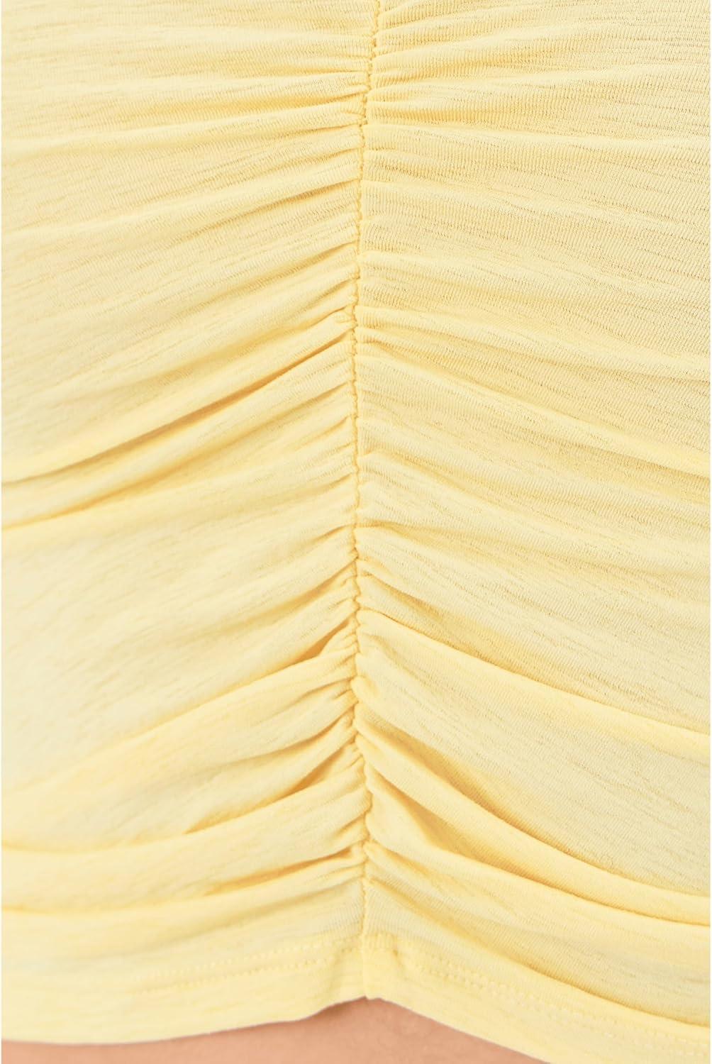 image:imageFree People Womens Tempo Ruched Long Sleeve Sunlit Yellow Medium