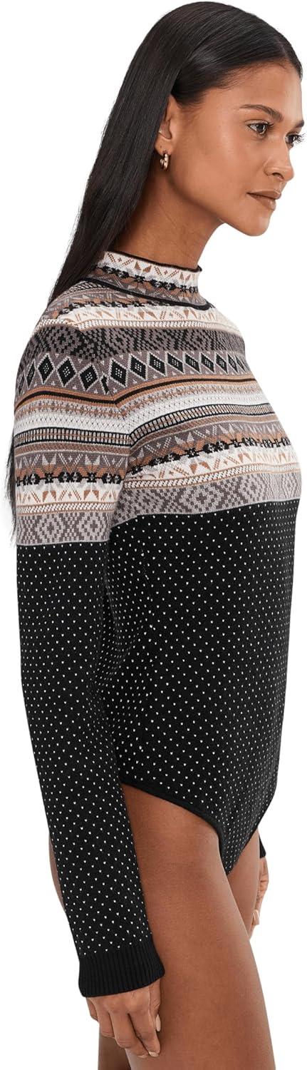 image:imageFree People Womens Winter Warmer BodysuitBlack Ivory Combo