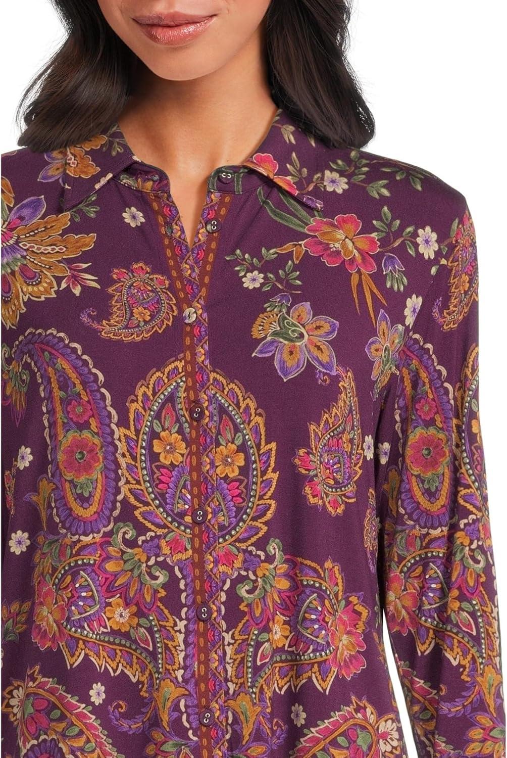 image:imageJohnny was Womens The Janie Favorite Button Front ShirtDomitila Scarf