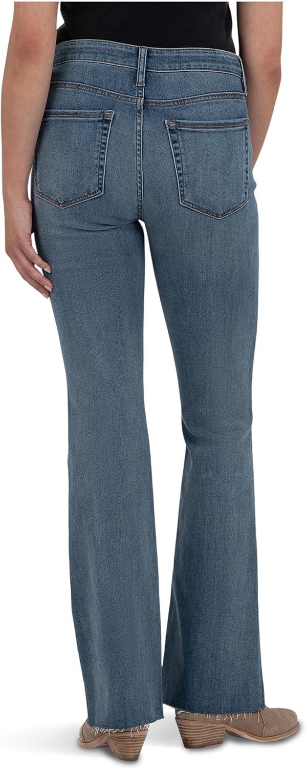 image:imageKUT from The Kloth Womens Stella High Rise Fab Ab Flare with Raw HemHardworking