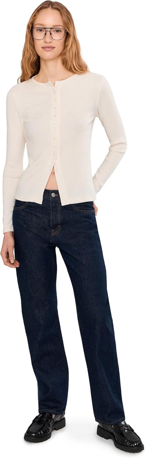 image:imageMadewell Womens Joan Crewneck Waffle TopAntique Cream