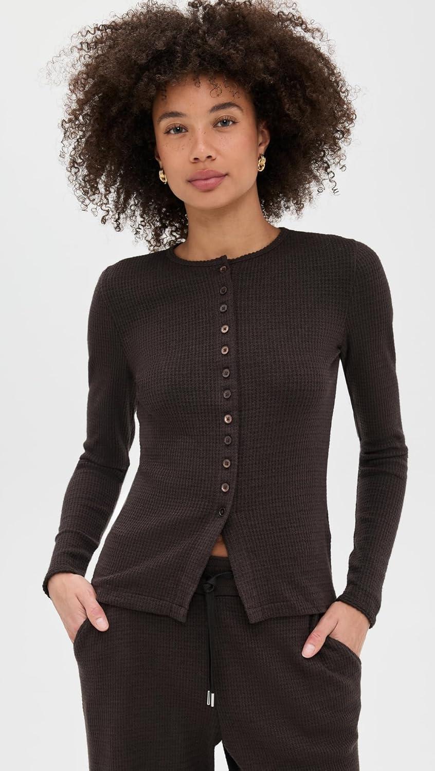 image:imageMadewell Womens Joan Crewneck Waffle TopMolasses