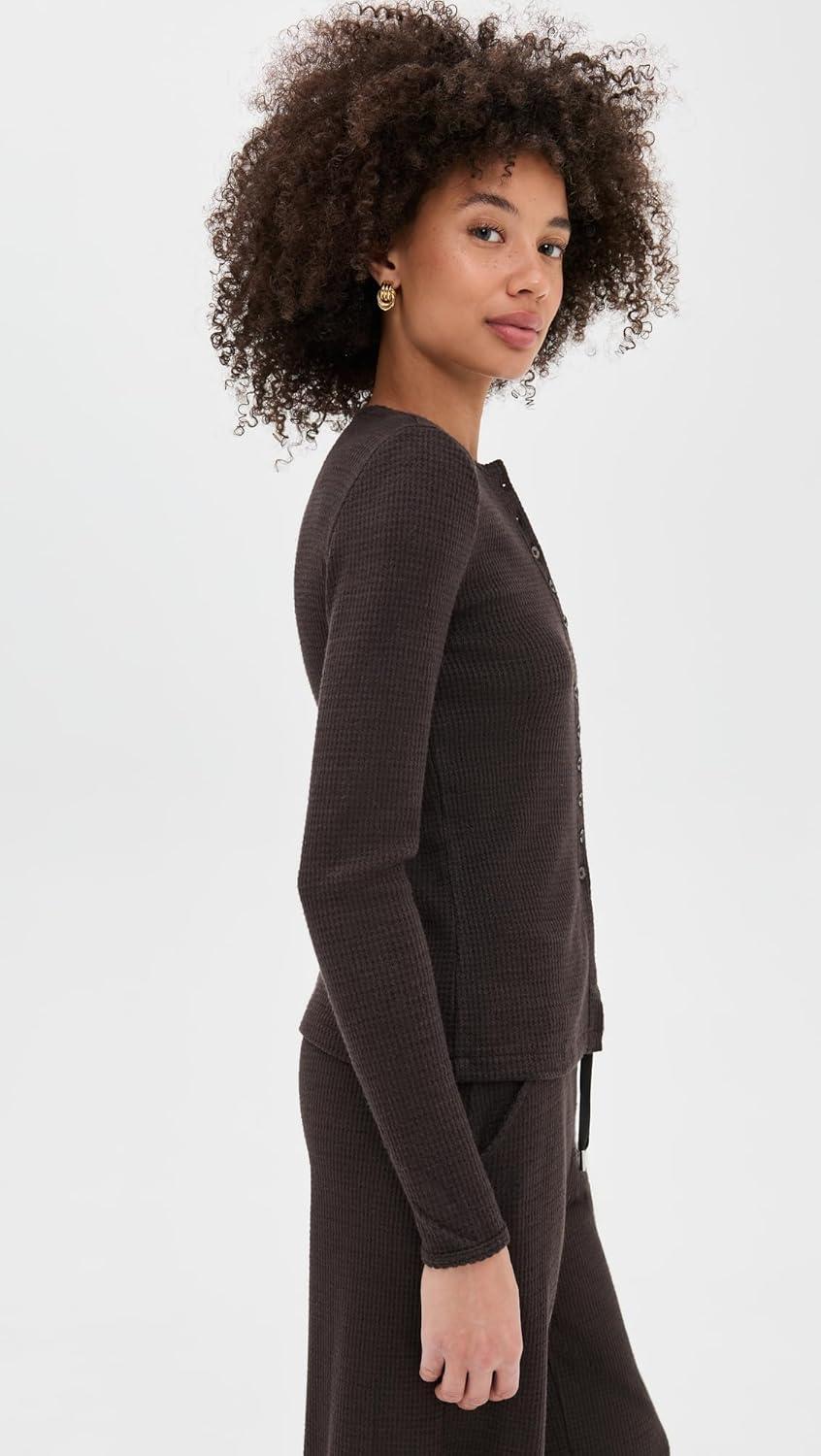 image:imageMadewell Womens Joan Crewneck Waffle TopMolasses