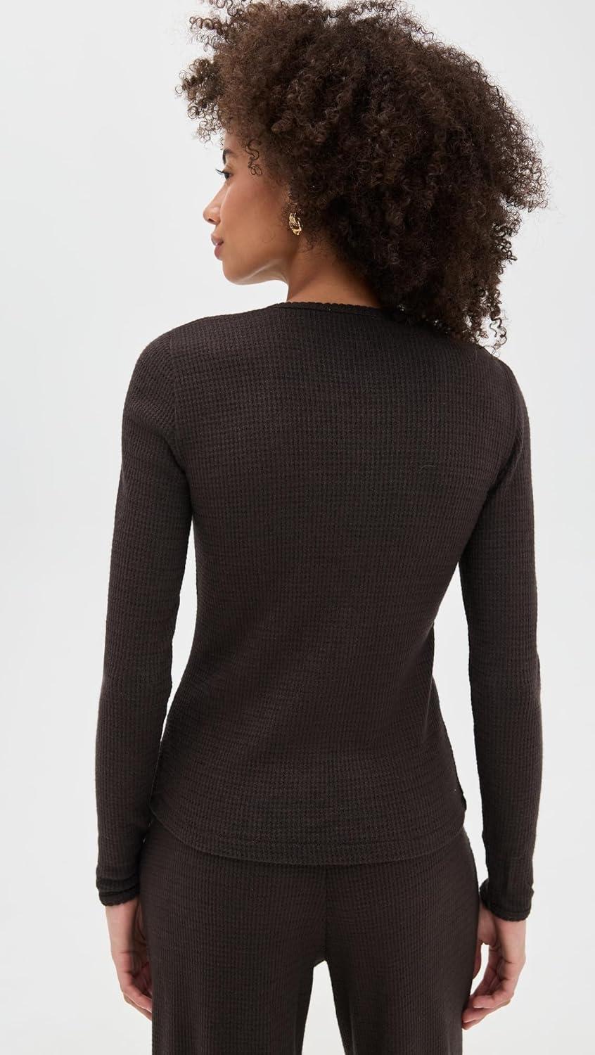 image:imageMadewell Womens Joan Crewneck Waffle TopMolasses
