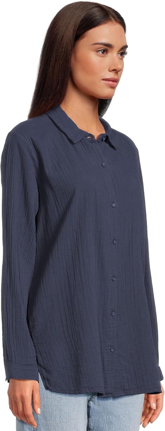 image:imageModODoc Womens Long Sleeve Buttonup ShirtVibrant Navy