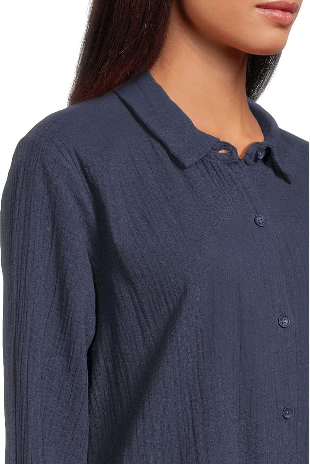 image:imageModODoc Womens Long Sleeve Buttonup ShirtVibrant Navy