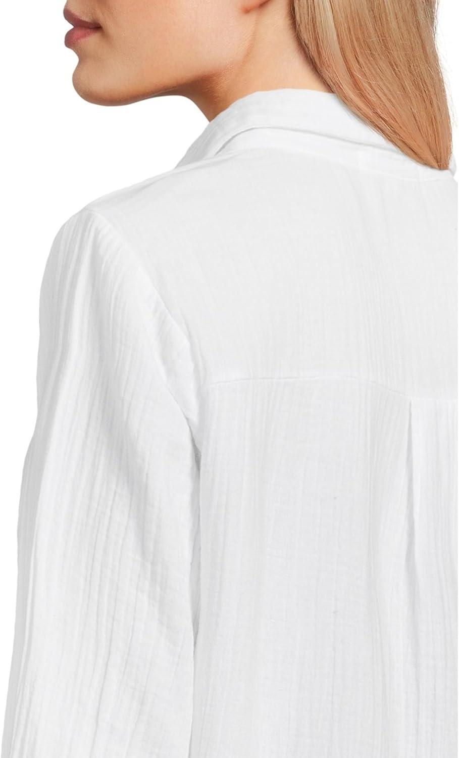 image:imageModODoc Womens Long Sleeve Buttonup ShirtWhite