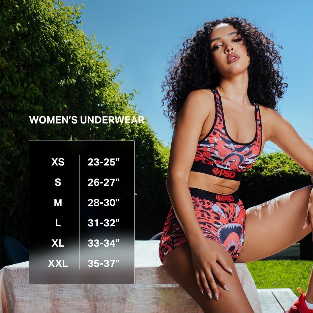 image:imagePSD Womens Smiley Print Boy Shorts Full Coverage Womens Underwear Comfortable Stretch Panties for WomenBlack