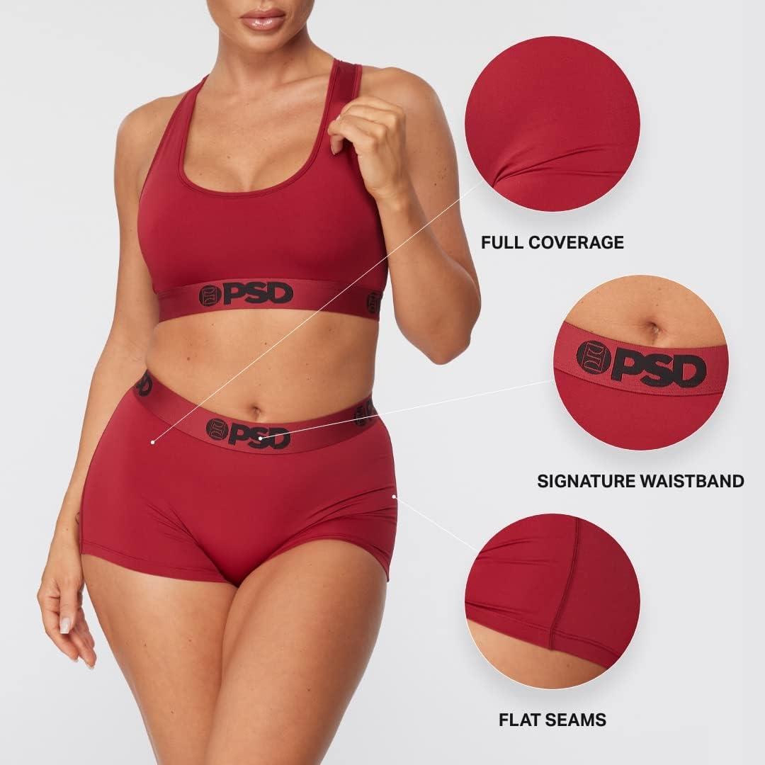image:imagePSD Womens Smiley Print Boy Shorts Full Coverage Womens Underwear Comfortable Stretch Panties for WomenBlack