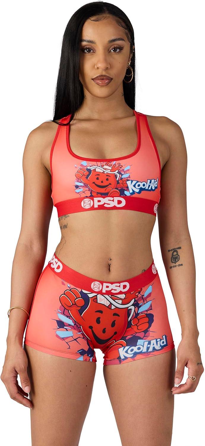 image:imagePSD Womens Smiley Print Boy Shorts Full Coverage Womens Underwear Comfortable Stretch Panties for WomenKool Aid Man
