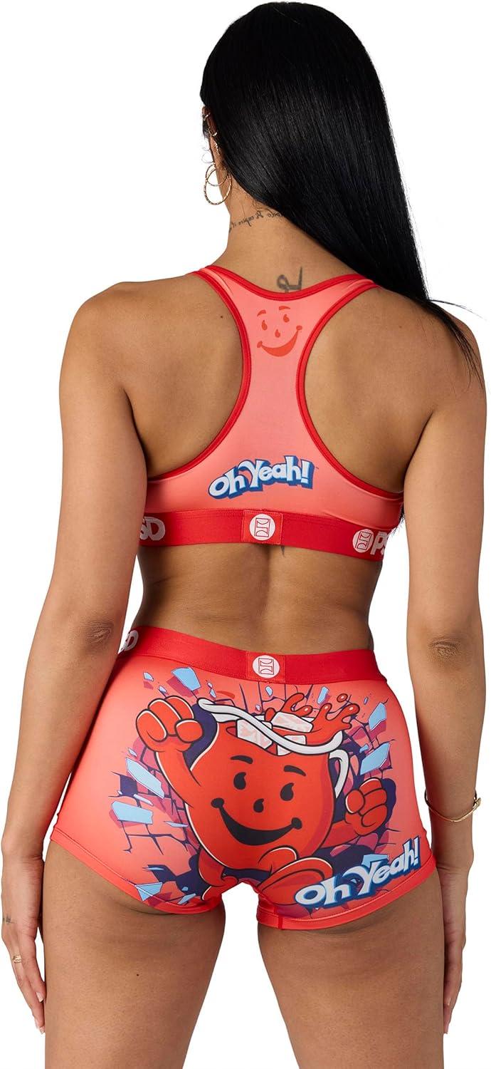 image:imagePSD Womens Smiley Print Boy Shorts Full Coverage Womens Underwear Comfortable Stretch Panties for WomenKool Aid Man