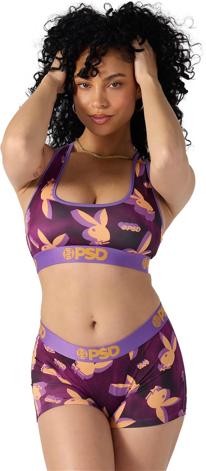 image:imagePSD Womens Smiley Print Boy Shorts Full Coverage Womens Underwear Comfortable Stretch Panties for WomenPb 3d Tumble
