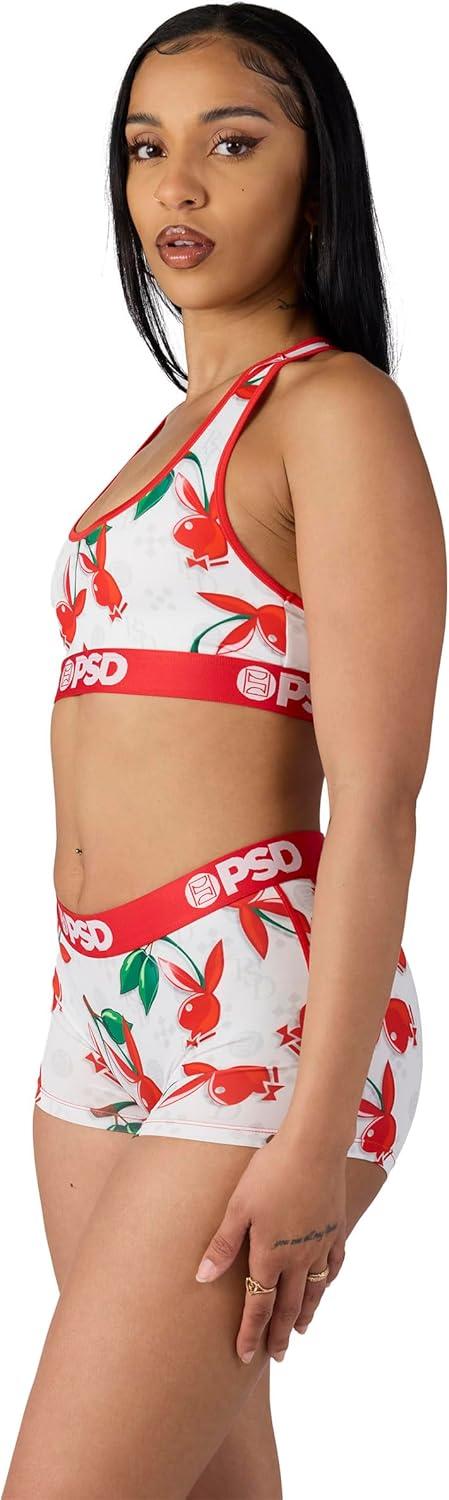 image:imagePSD Womens Smiley Print Boy Shorts Full Coverage Womens Underwear Comfortable Stretch Panties for WomenPb Cherry Lux