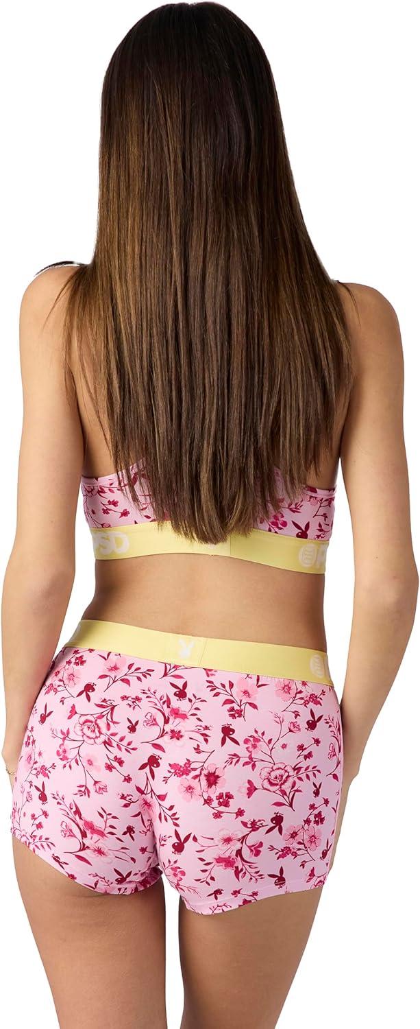 image:imagePSD Womens Smiley Print Boy Shorts Full Coverage Womens Underwear Comfortable Stretch Panties for WomenPb Ditz Modal