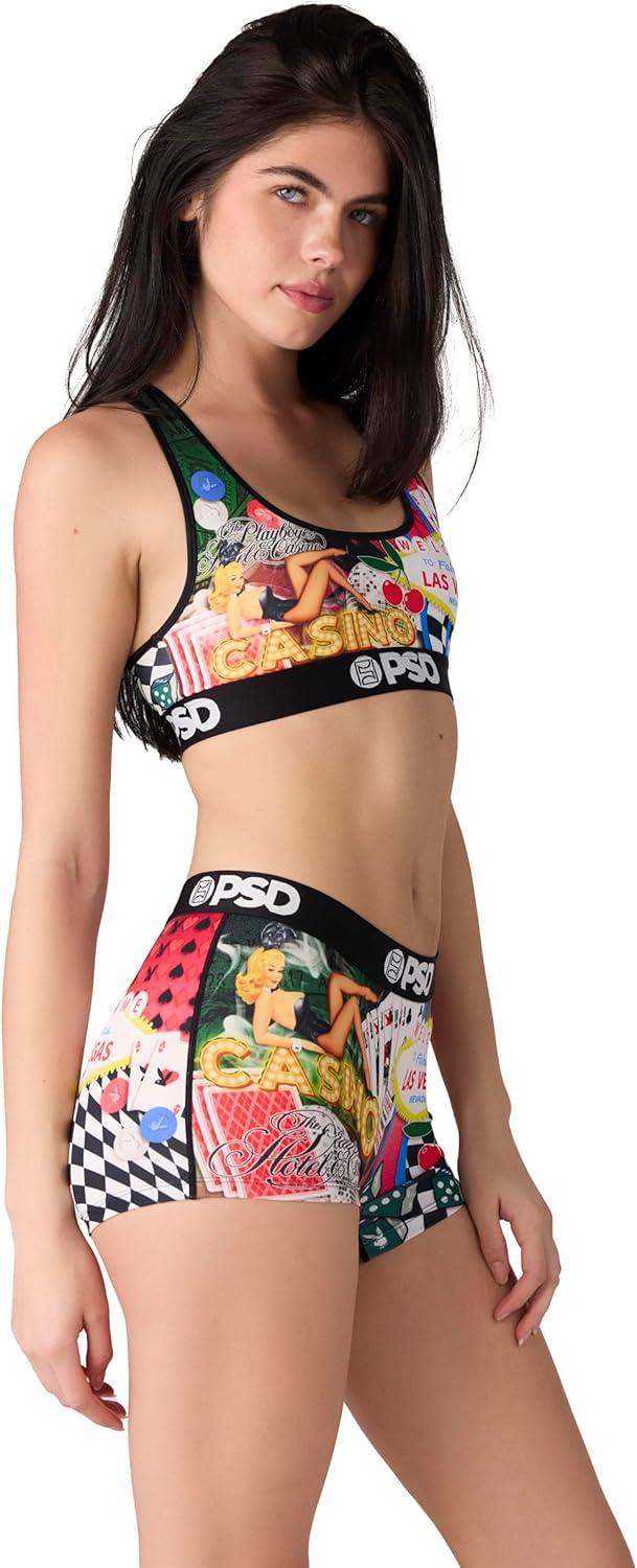 image:imagePSD Womens Smiley Print Boy Shorts Full Coverage Womens Underwear Comfortable Stretch Panties for WomenPb Gamble