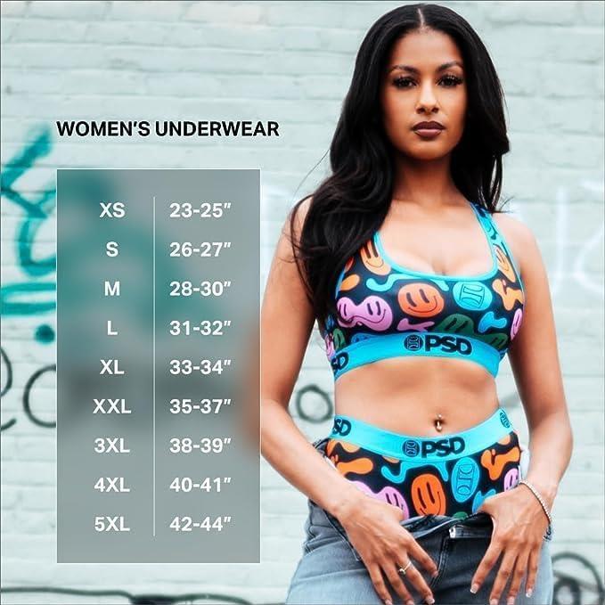 image:imagePSD Womens Smiley Print Boy Shorts Full Coverage Womens Underwear Comfortable Stretch Panties for WomenPb Geo
