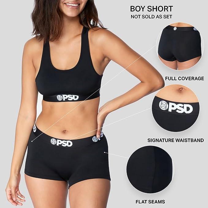 image:imagePSD Womens Smiley Print Boy Shorts Full Coverage Womens Underwear Comfortable Stretch Panties for WomenPb Geo