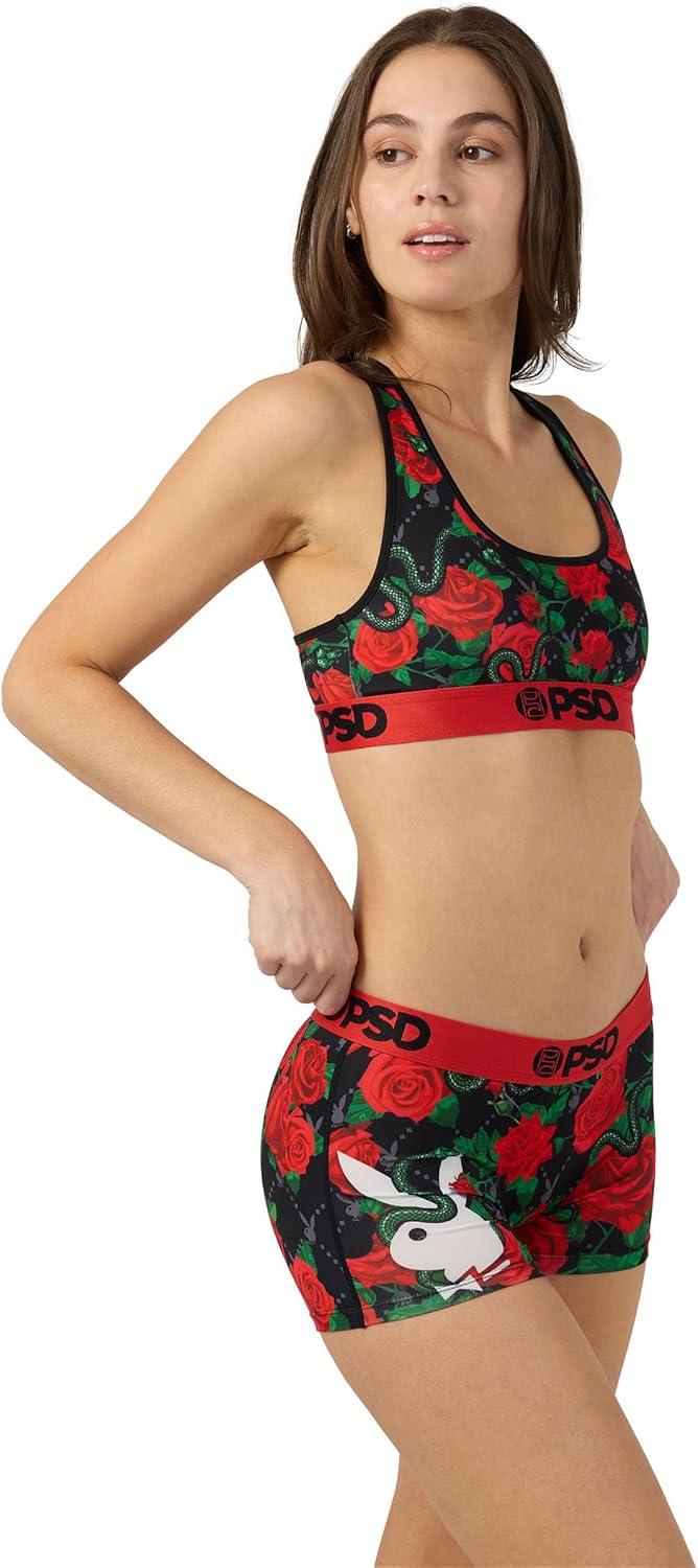 image:imagePSD Womens Smiley Print Boy Shorts Full Coverage Womens Underwear Comfortable Stretch Panties for WomenPb Slither