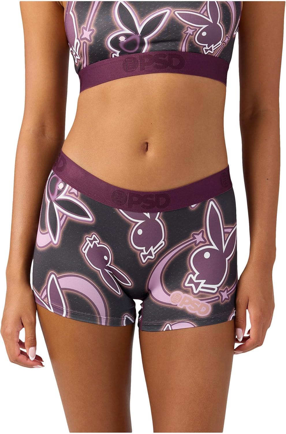 image:imagePSD Womens Smiley Print Boy Shorts Full Coverage Womens Underwear Comfortable Stretch Panties for WomenPb Tumble 3pack