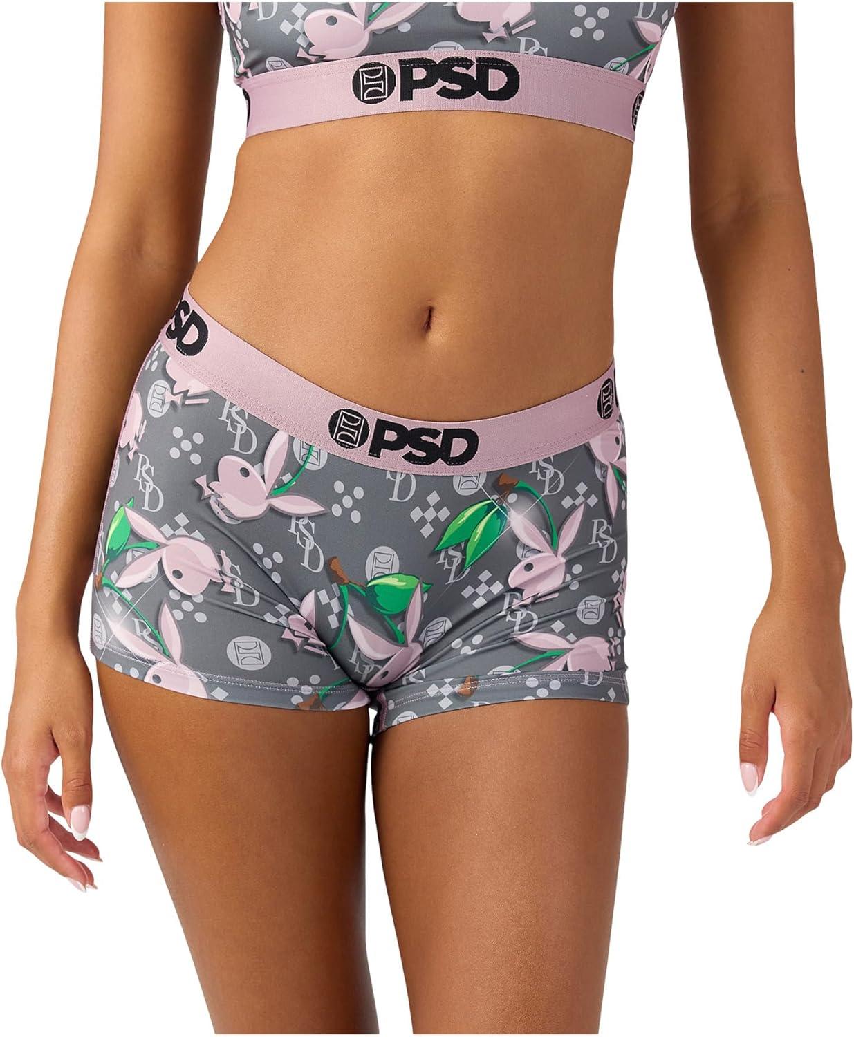 image:imagePSD Womens Smiley Print Boy Shorts Full Coverage Womens Underwear Comfortable Stretch Panties for WomenPb Tumble 3pack