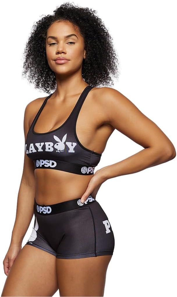image:imagePSD Womens Smiley Print Boy Shorts Full Coverage Womens Underwear Comfortable Stretch Panties for WomenPlayboy Logo