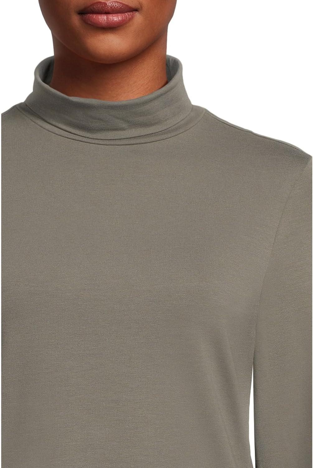 image:imagePact Womens Luxe Stretch Jersey Slim TurtleneckCastor Grey