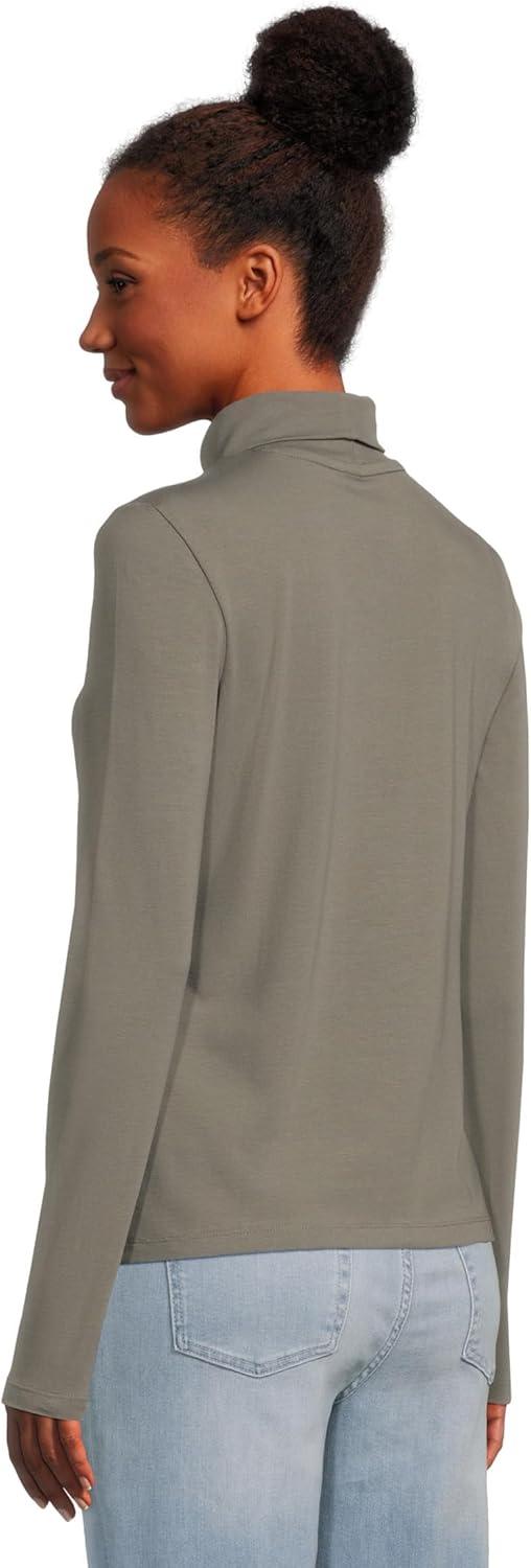 image:imagePact Womens Luxe Stretch Jersey Slim TurtleneckCastor Grey