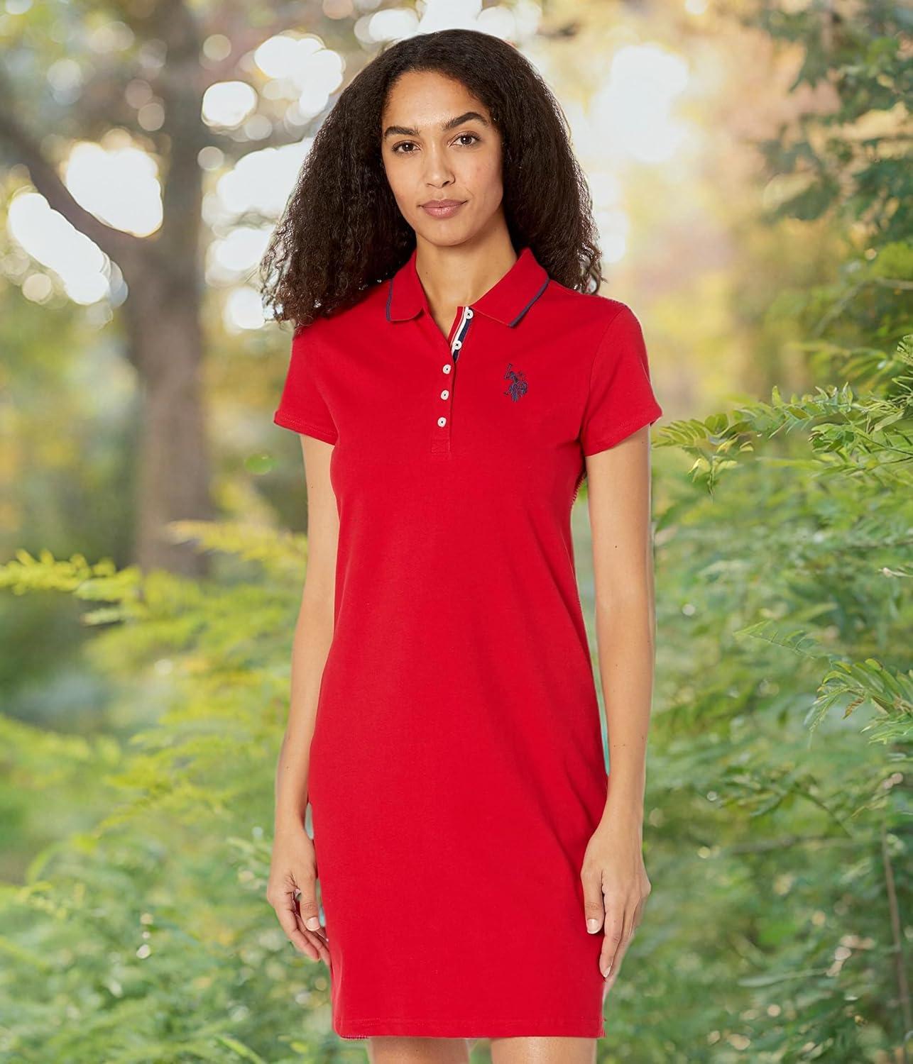 image:imagePolo Dress with Tipped Design by US Polo AssnEngine Red