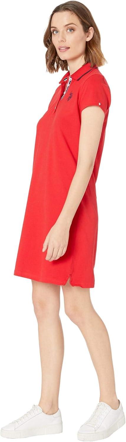 image:imagePolo Dress with Tipped Design by US Polo AssnRacing Red