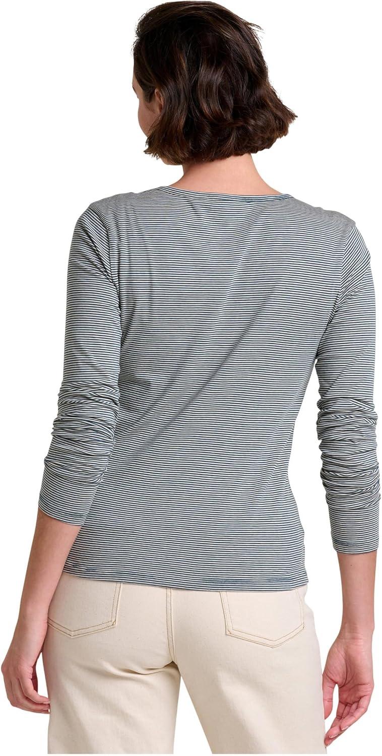 image:imageToadampCo Rose Long Sleeve TeeOatmeal Micro Stripe