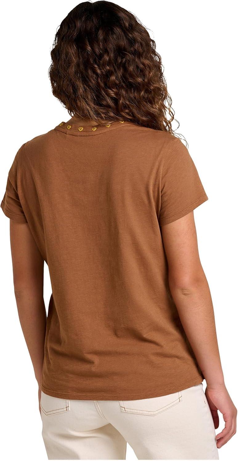 image:imageToadampCo Rose Short Sleeve TeeBrown Sugar Embroidery