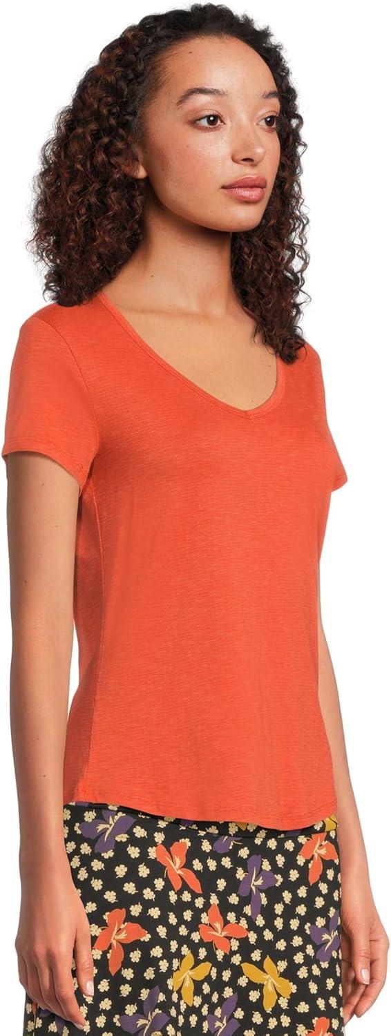 image:imageToadampCo Womens Marley Short Sleeve V TeeBurnt Ochre