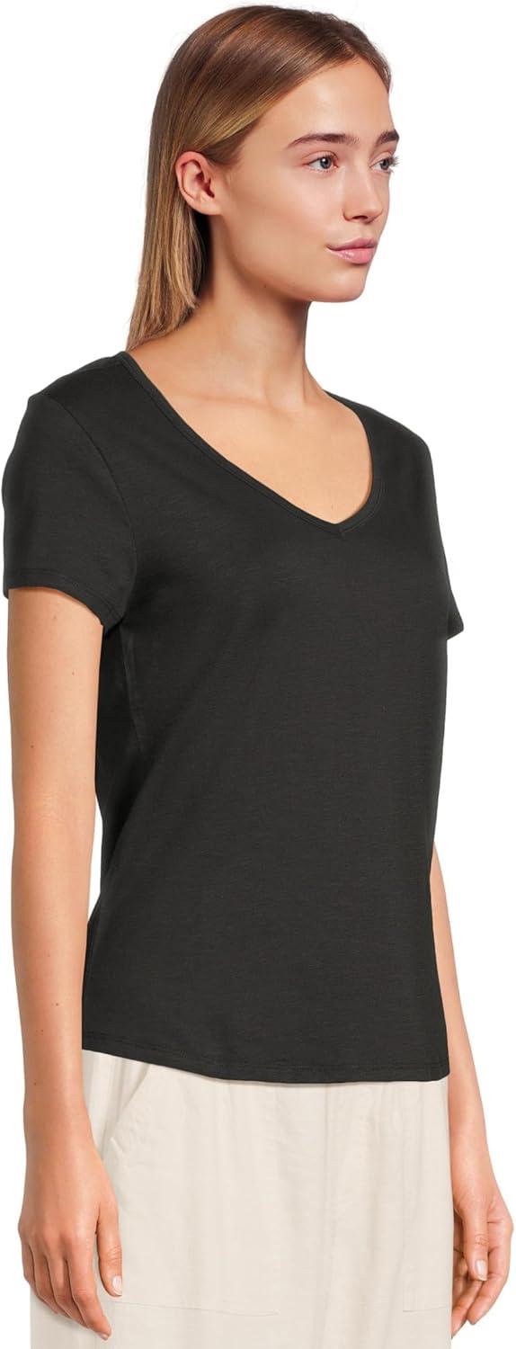 image:imageToadampCo Womens Marley Short Sleeve V TeeTrue Black