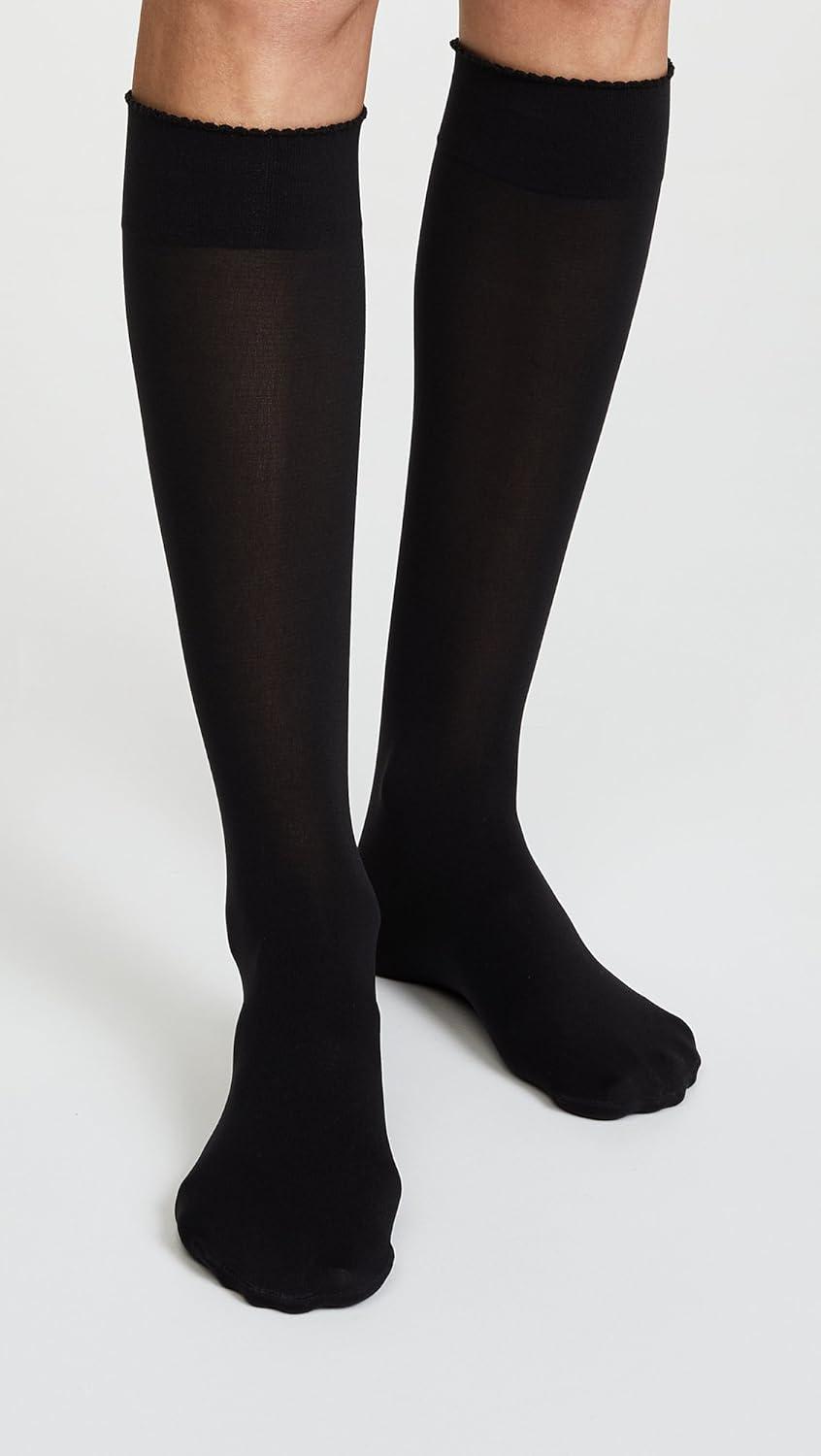 image:imageWolford Womens Velvet de Luxe 50 KneeHighsNearly Black