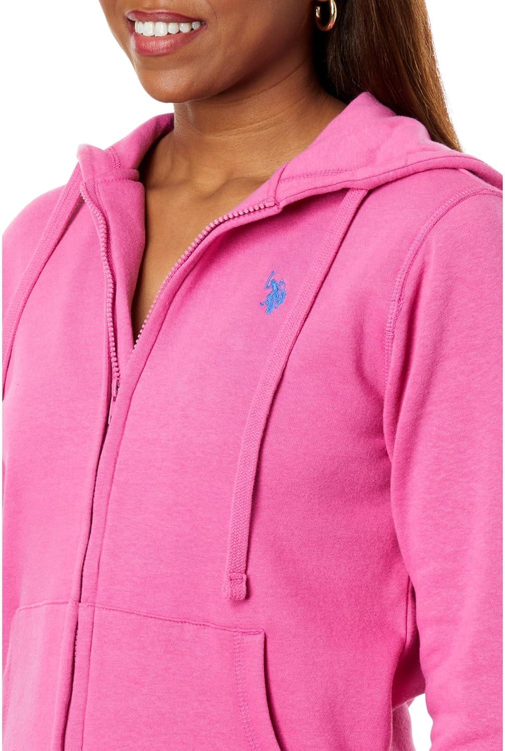 image:imageZipup Fleece Hoodie with LogoPink Pizazz