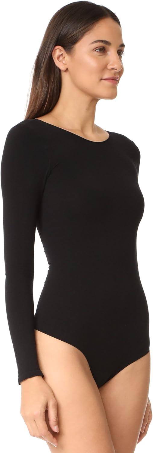 image:imagecommando Womens Ballet Scoop Back Crew Neck Thong BodysuitBlack
