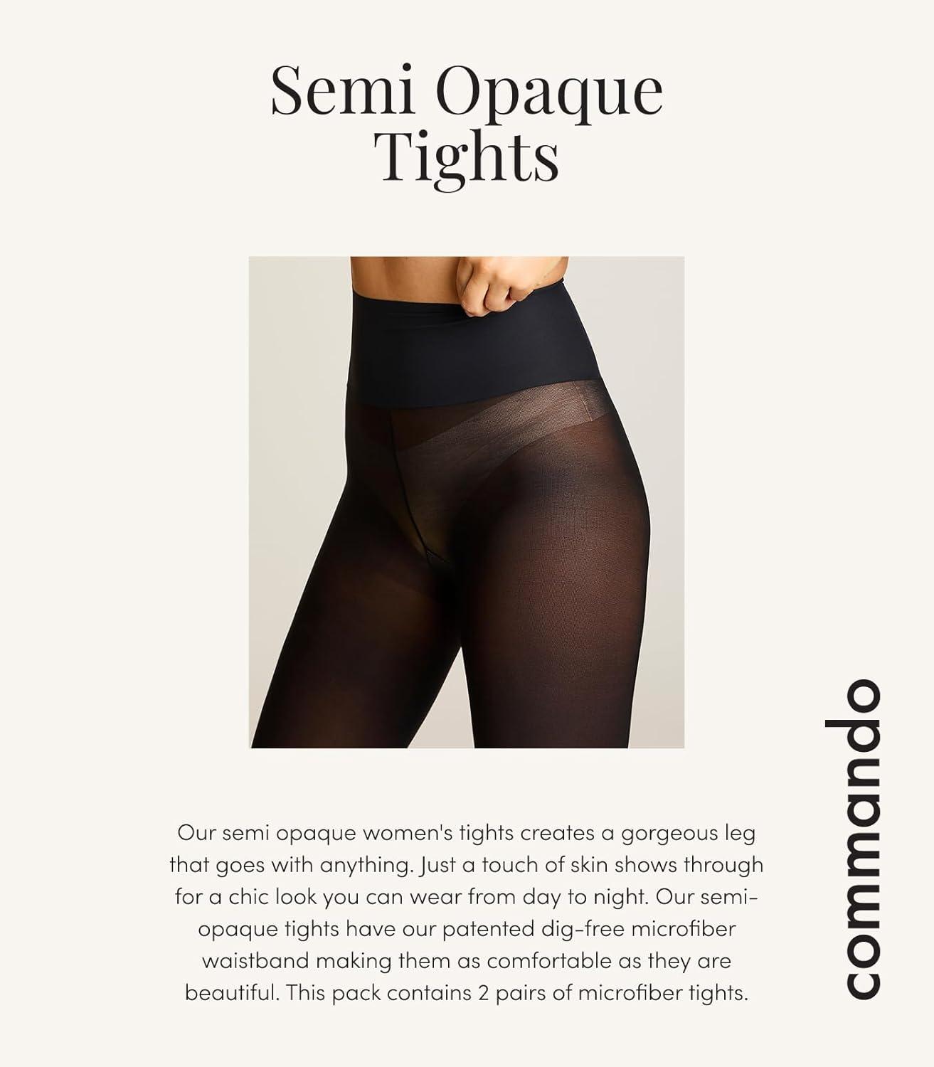 image:imagecommando womens Semi Opaque Tights 2packBlack