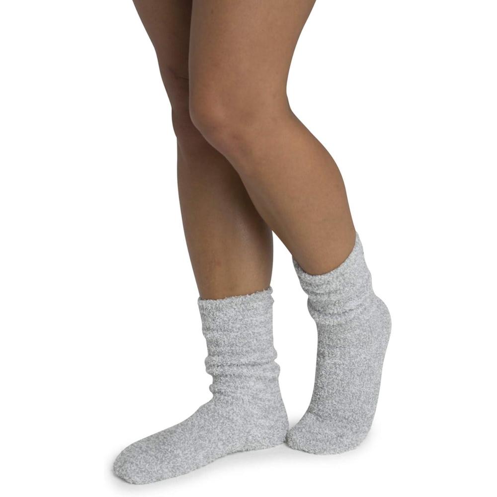 image:imageBarefoot Dreams Womens Cozychic Heathered SocksBlue WaterWhite