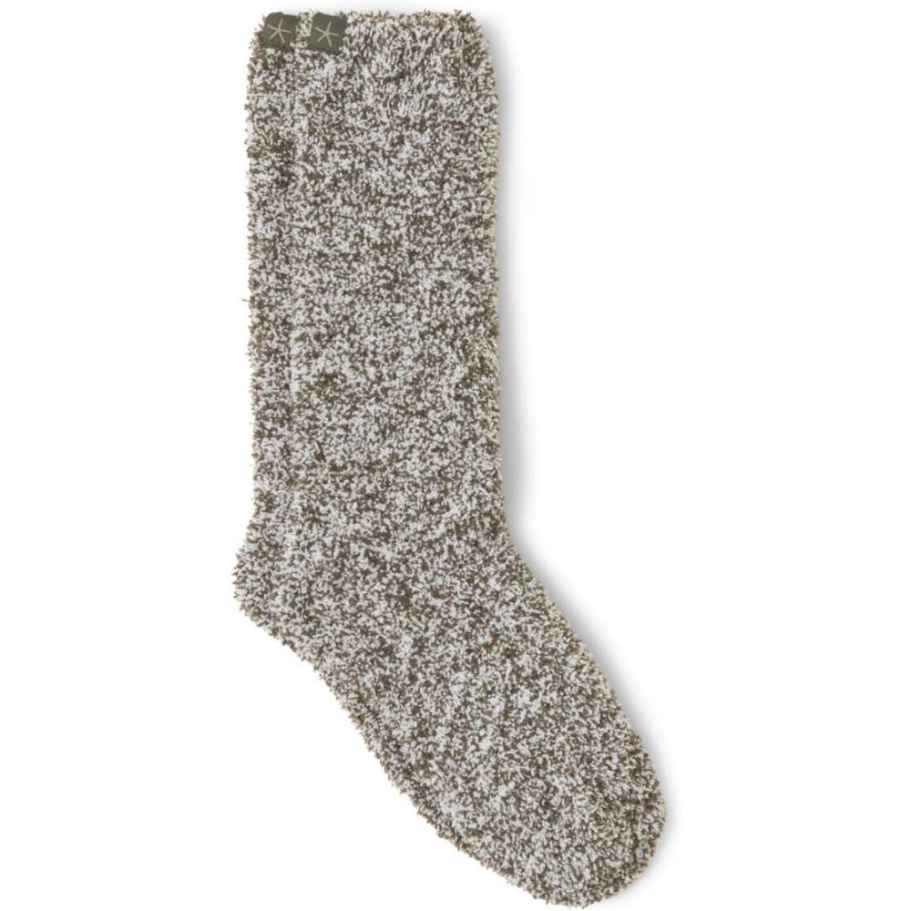 image:imageBarefoot Dreams Womens Cozychic Heathered SocksOlive Branchwhite