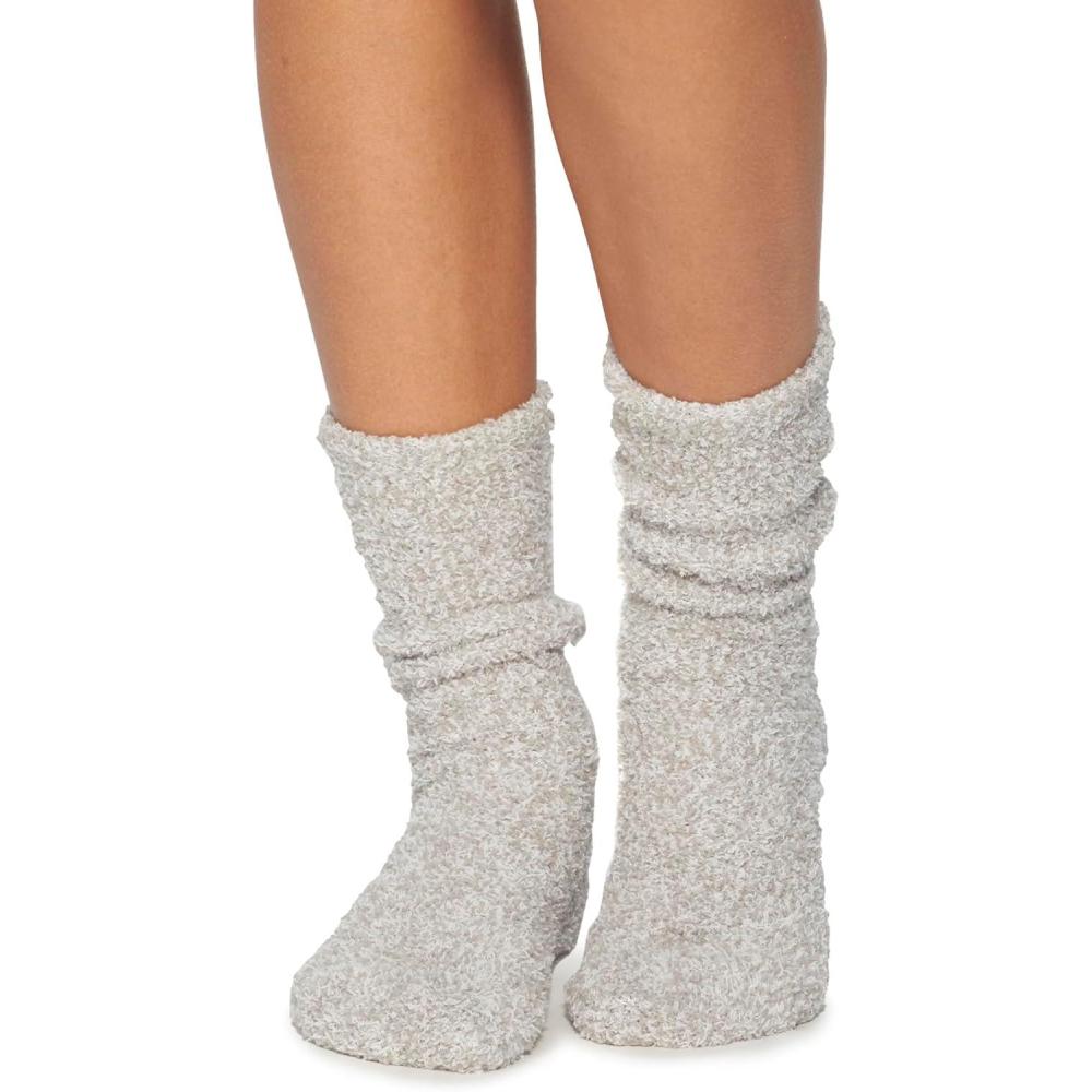 image:imageBarefoot Dreams Womens Cozychic Heathered SocksOysterWhite