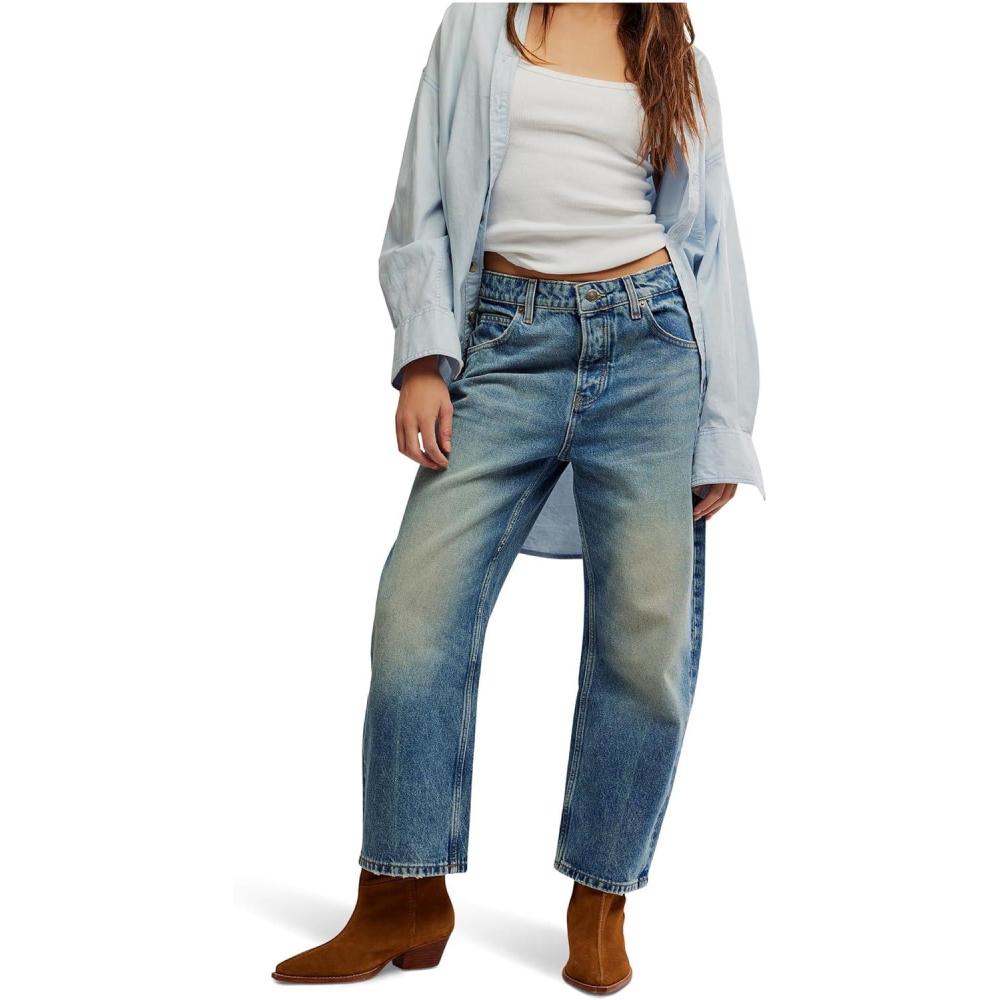 image:imageFree People Womens Deep Trance Dropped Boyfriend JeansFrom Beyond