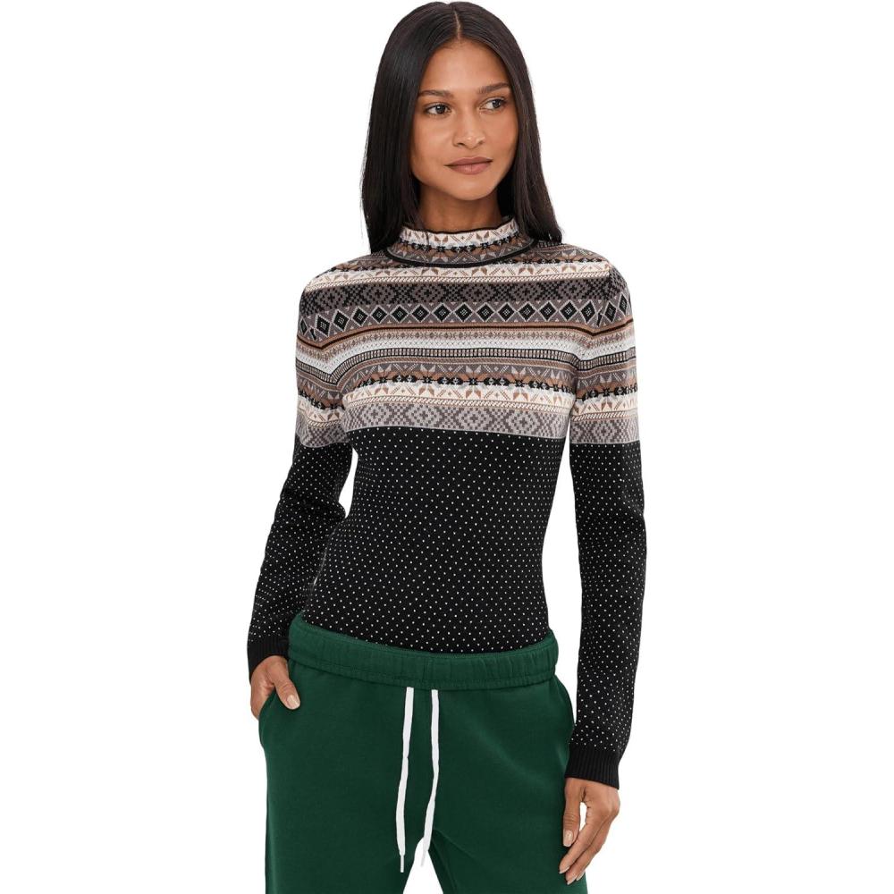 image:imageFree People Womens Winter Warmer BodysuitBlack Ivory Combo
