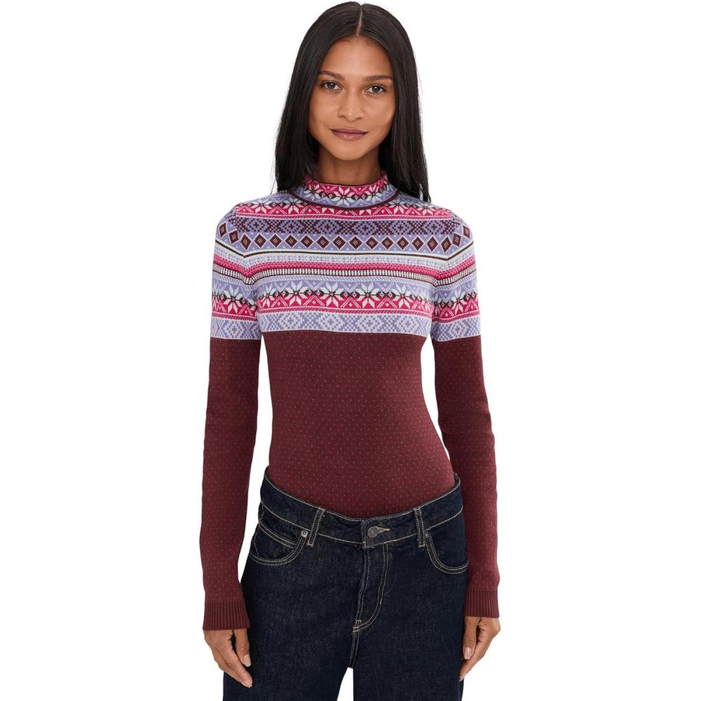 image:imageFree People Womens Winter Warmer BodysuitMaple Combo