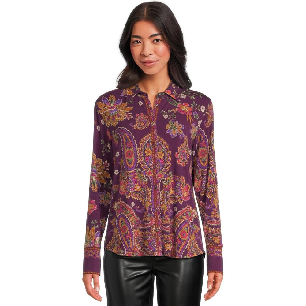 image:imageJohnny was Womens The Janie Favorite Button Front ShirtDomitila Scarf