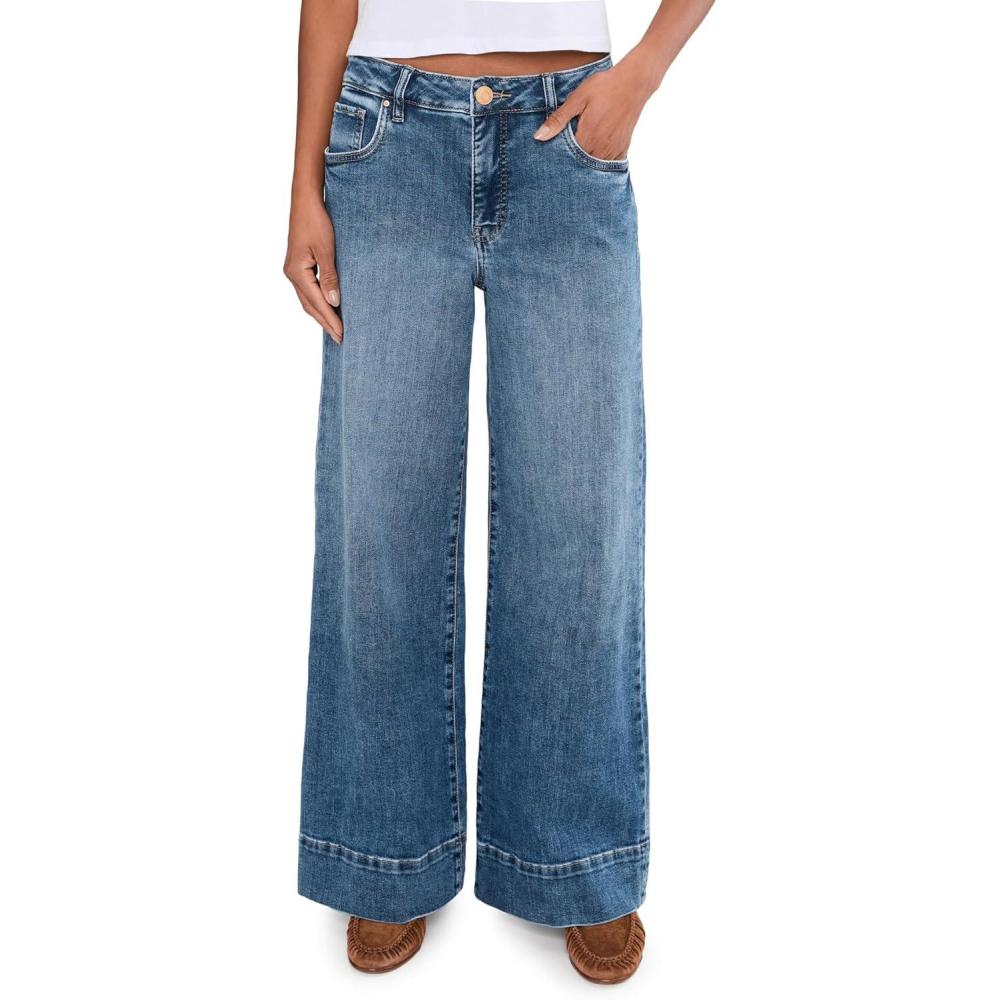 image:imageKUT from The Kloth Womens Maya HighRise Fab Ab Wide Legs Regular Hem in AmuseAmuse