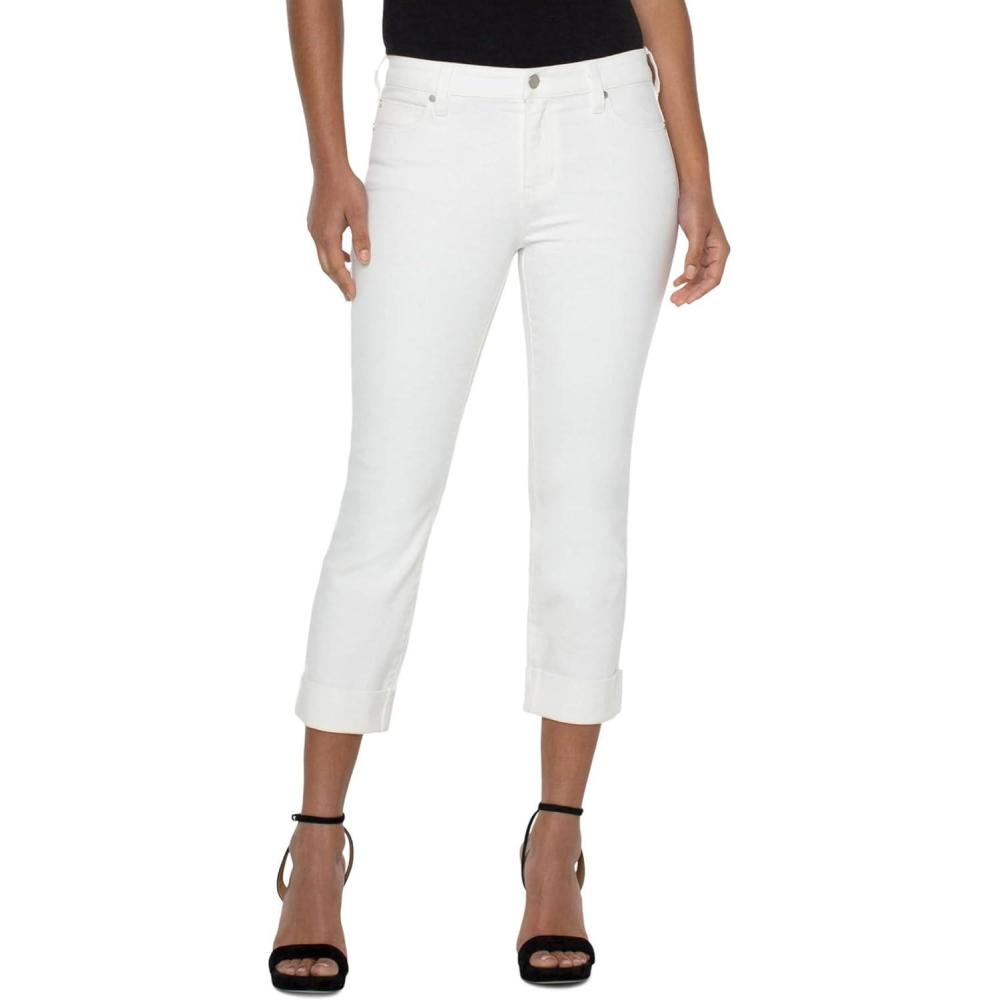 image:imageLiverpool Los Angeles Charlie Crop Wide Rolled Cuff in Bone WhiteBone White