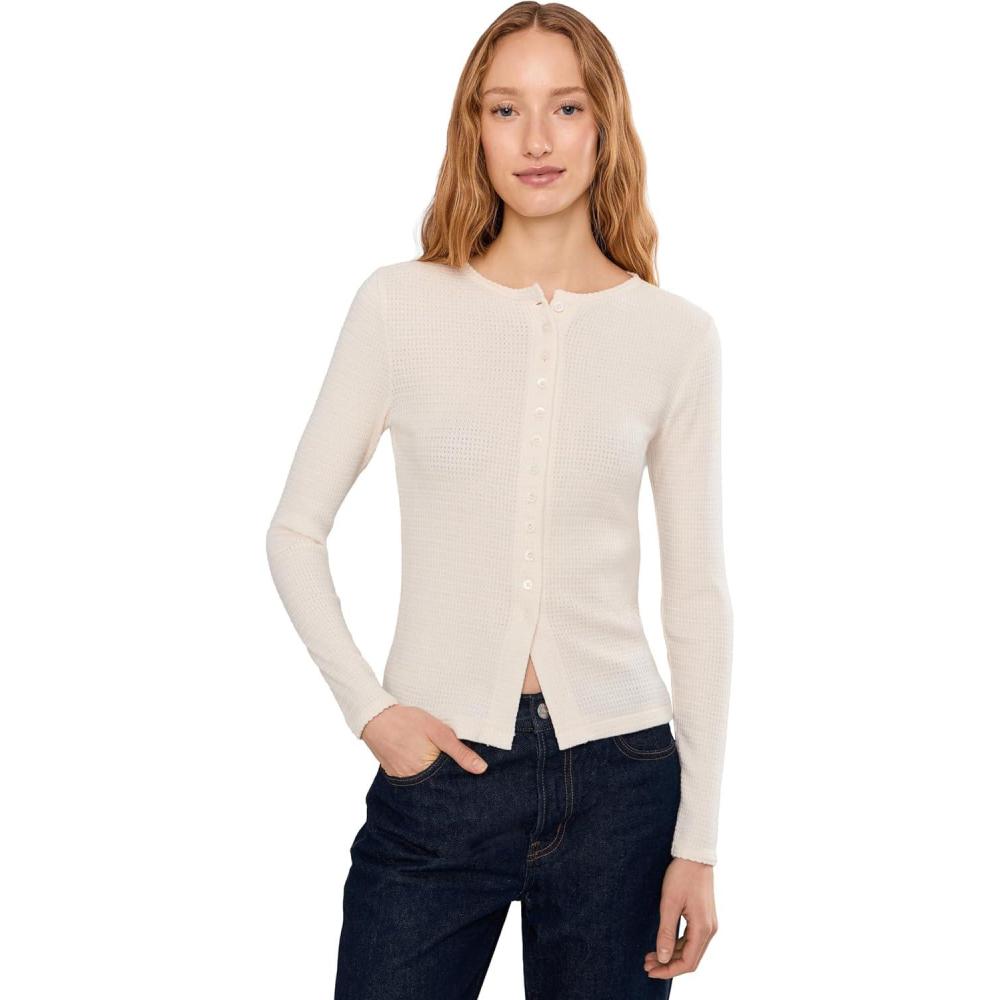 image:imageMadewell Womens Joan Crewneck Waffle TopAntique Cream