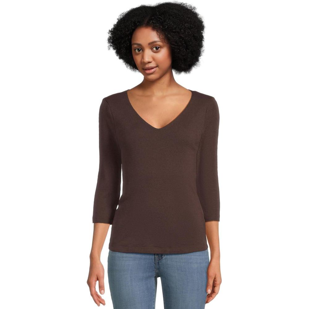 image:imageMichael Stars Womens Angelina VNeck Tee Java