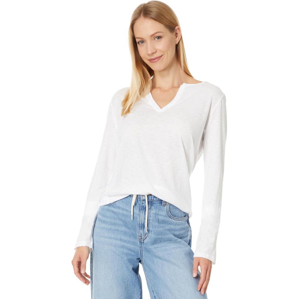 image:imageMichael Stars Womens Hailie Rib Mixed Tee White