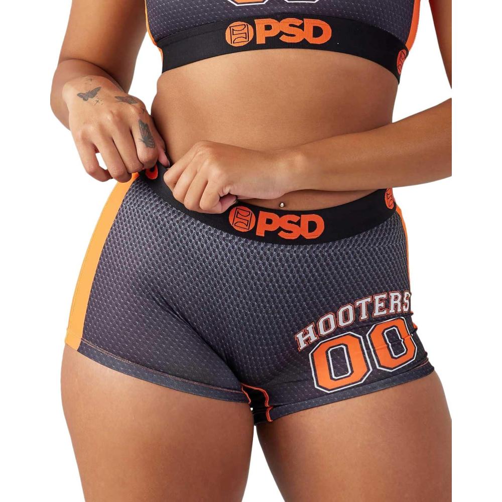 image:imagePSD Womens Smiley Print Boy Shorts Full Coverage Womens Underwear Comfortable Stretch Panties for WomenBlack